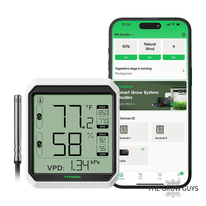 Bluetooth Hygrometer Thermometer by VIVOSUN AeroLab – Dual-Sensor Smart Monitoring