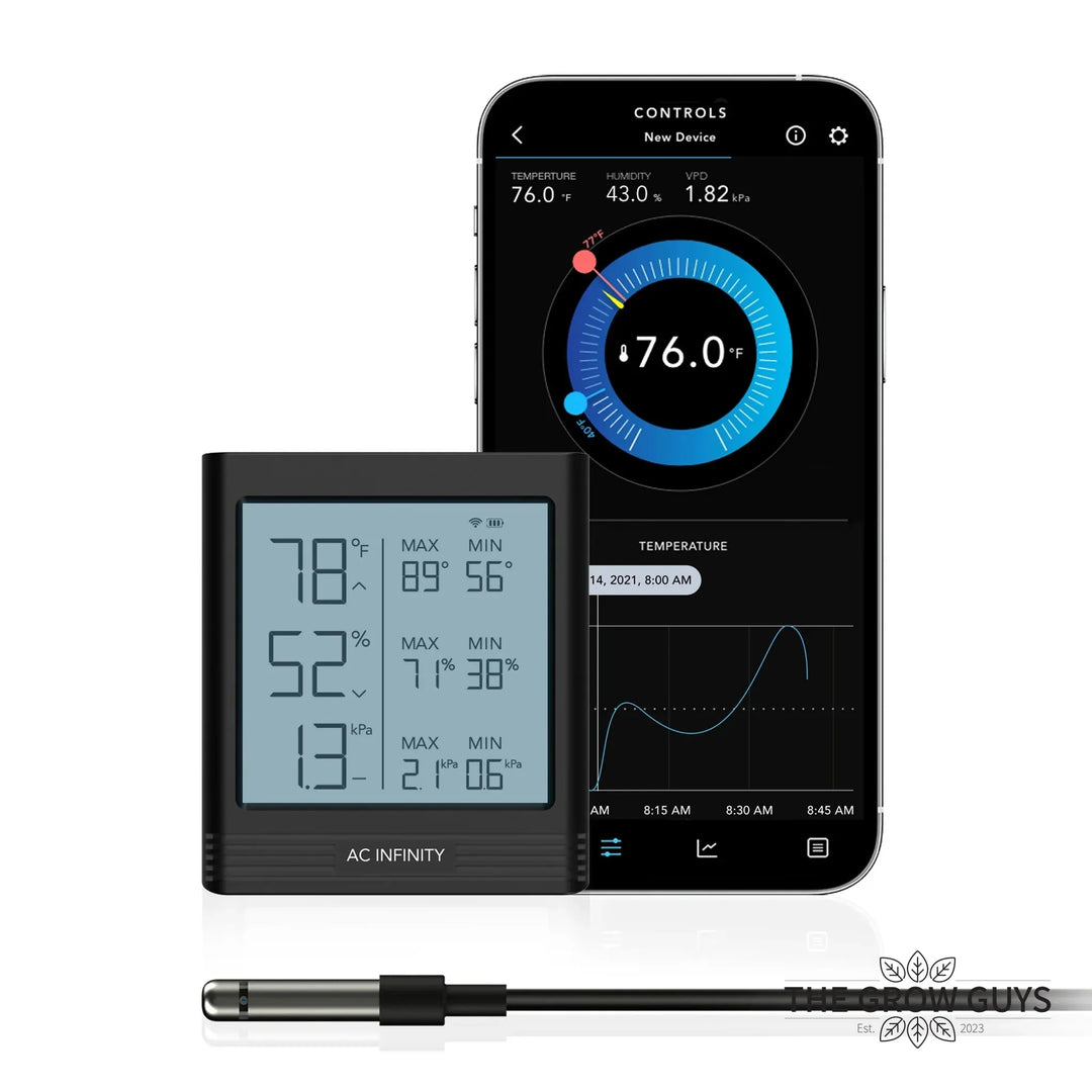Cloudcom B1 by AC Infinity – Smart Thermo-Hygrometer with 12ft Sensor & App Connectivity
