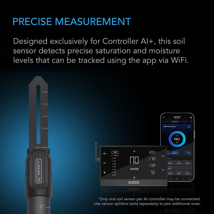 Soil Sensor for Controller AI+ by AC Infinity – Moisture Monitor Plug-In
