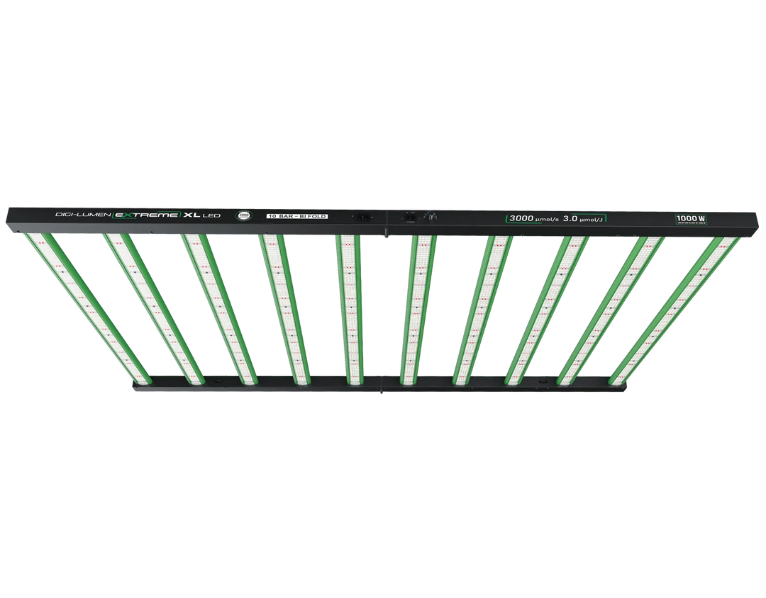 Extreme 1000W XL LED Grow Light by Digi-Lumen — 10-Bar Bi-Fold Full Spectrum