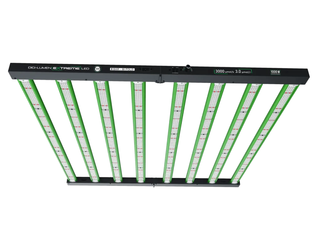 Extreme 1000W LED Grow Light by Digi-Lumen — 8-Bar Bi-Fold Full Spectrum