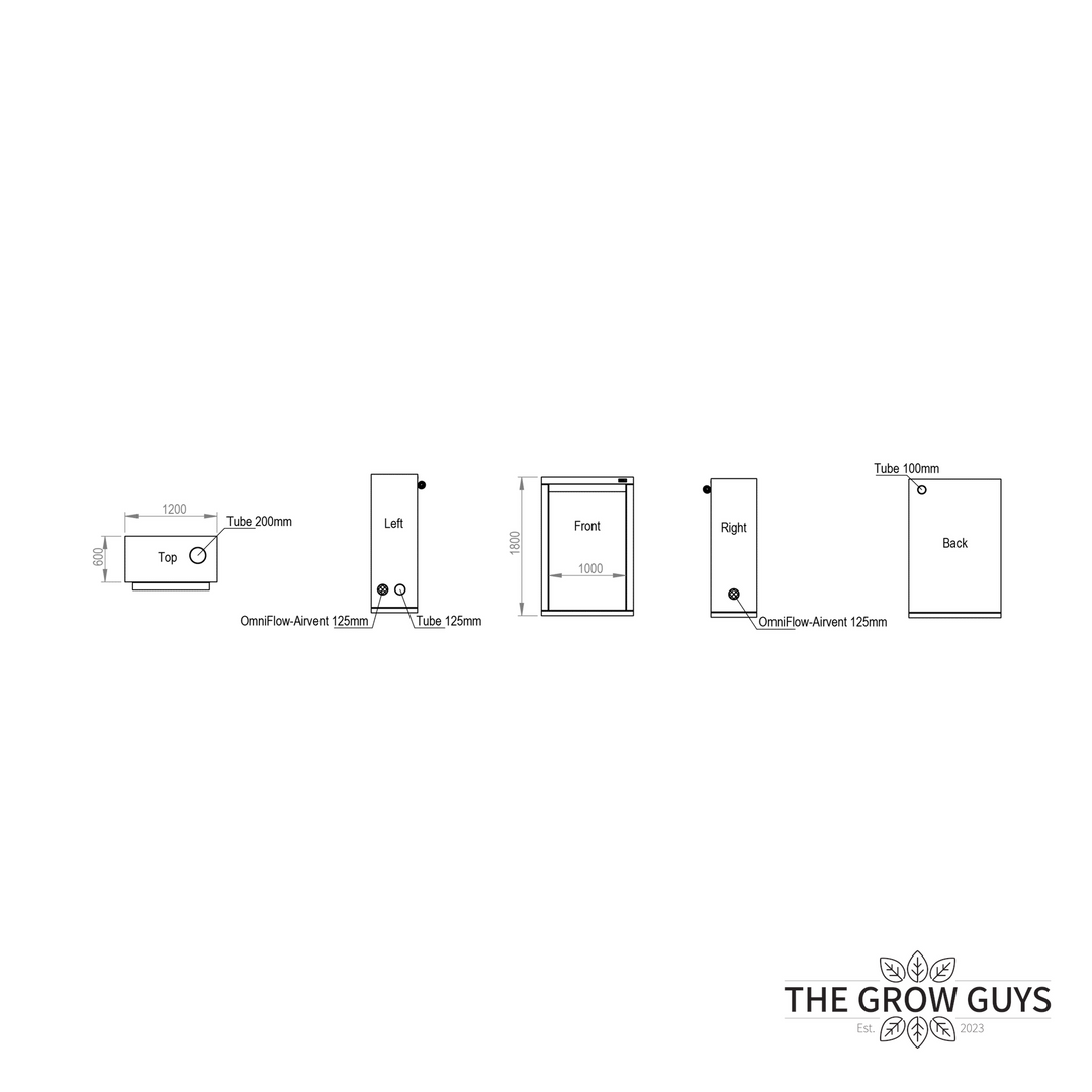 1.5 x 0.8 x 2m Grow Tent — Ambient R150 by HOMEbox