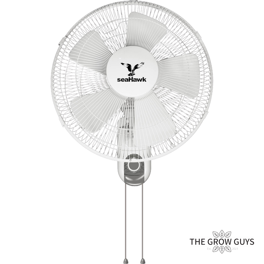 40cm Wall Fan by SeaHawk — 3-Speed Oscillating Grow Room Air Circulation Fan