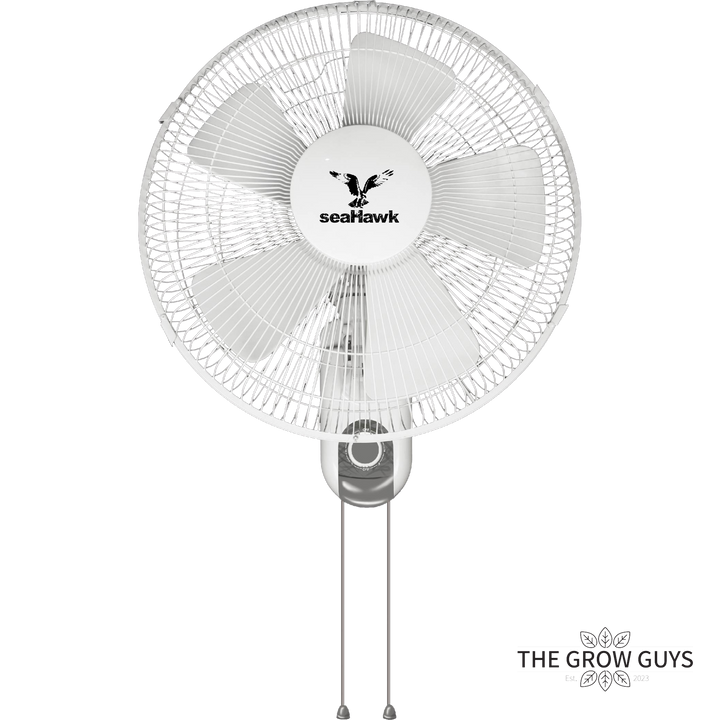 40cm Wall Fan by SeaHawk — 3-Speed Oscillating Grow Room Air Circulation Fan