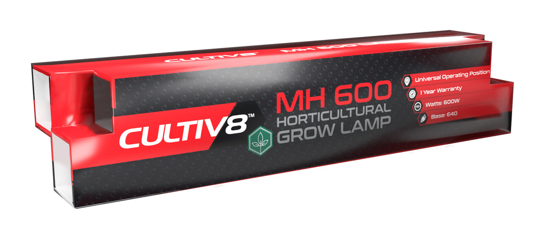 600W Metal Halide Retro Lamp by Cultiv8 — Veg Spectrum, Runs on HPS Ballast