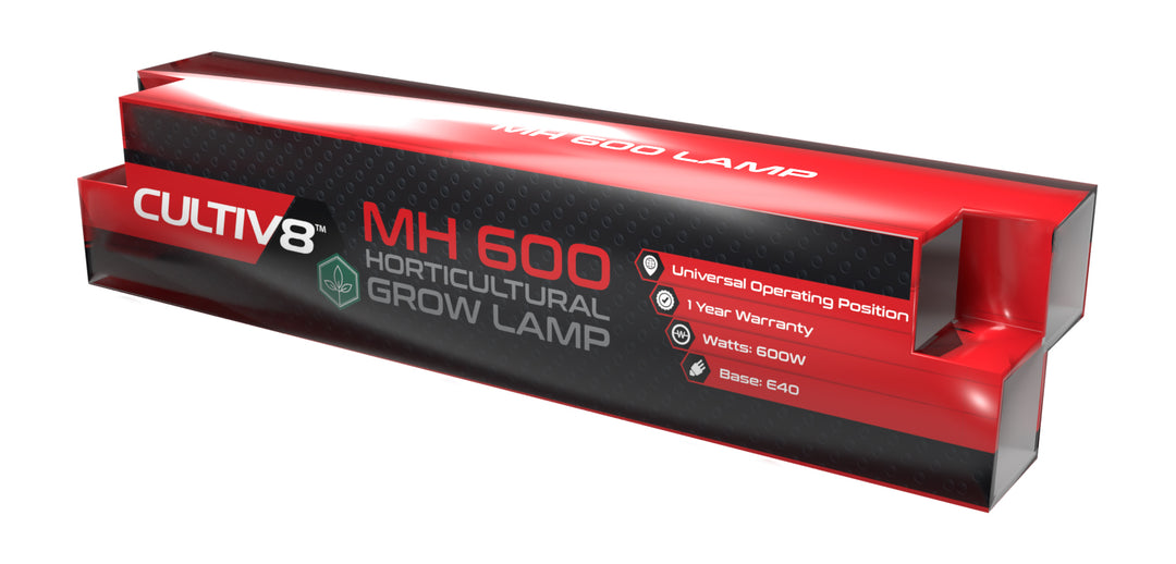 600W Metal Halide Retro Lamp by Cultiv8 — Veg Spectrum, Runs on HPS Ballast