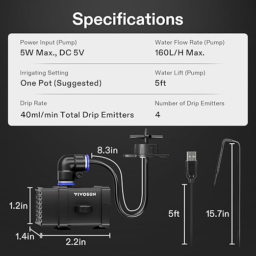 FlexFeed Drip Irrigation Kit for VGrow Smart by VIVOSUN - automated drip irrigation system