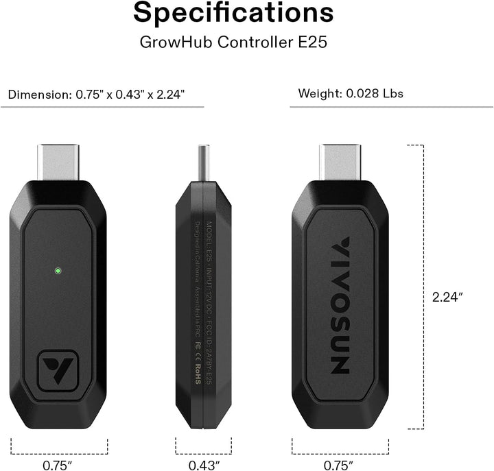 GrowHub E25 Controller by Vivosun – Smart Expansion Port for E42/E42A