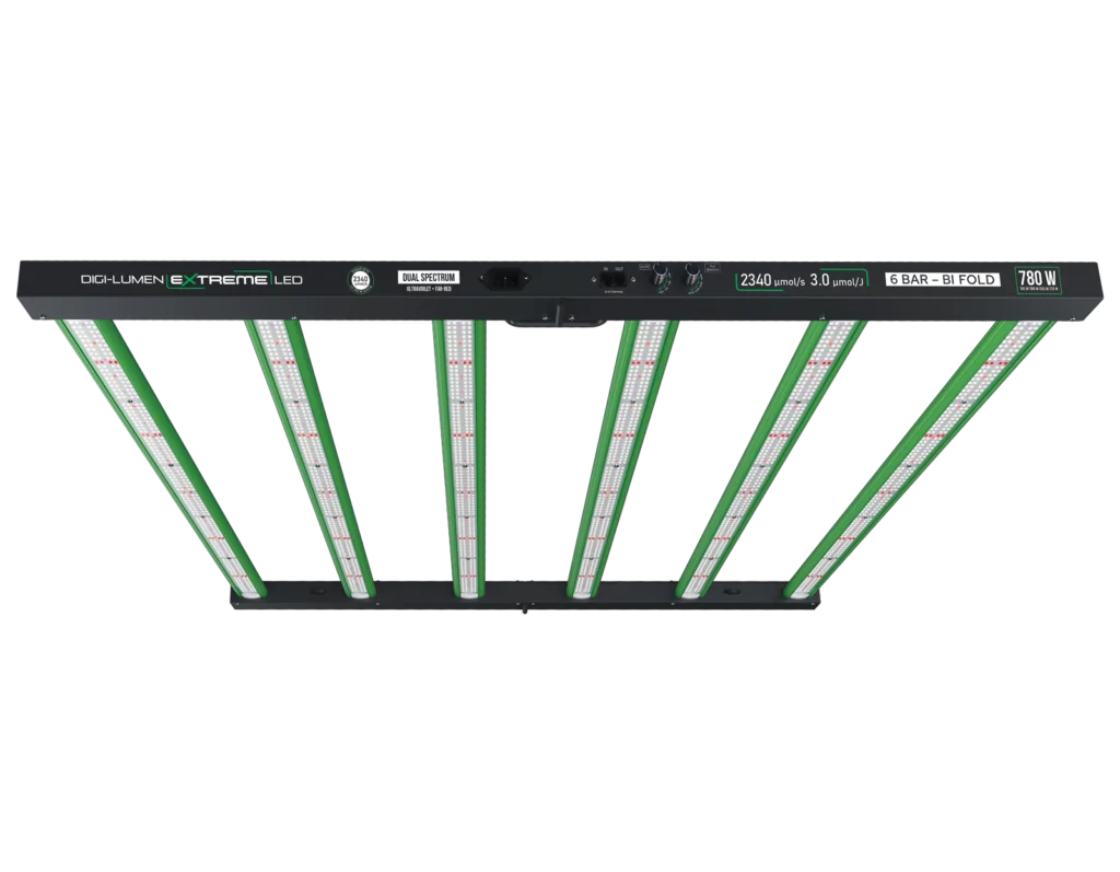 Extreme 780W Dual Spectrum LED Grow Light by Digi-Lumen — 6-Bar Bi-Fold UV + Far-Red