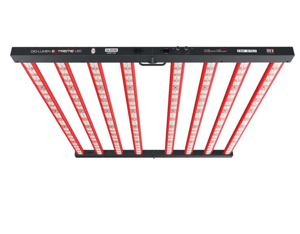 888W Extreme LED Grow Light by Digi-Lumen — 8-Bar UV + Far-Red Fixture