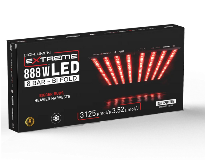 888W Extreme LED Grow Light by Digi-Lumen — 8-Bar UV + Far-Red Fixture