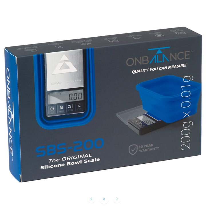 SBS-200 Silicone Bowl Scale by On Balance — 200g x 0.01g Precision Scale with Collapsible Bowl