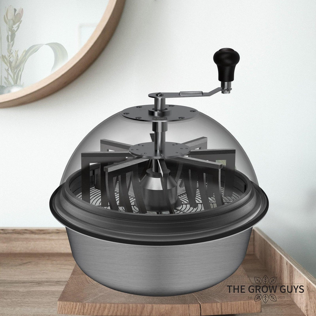 AC Infinity Bud Bowl Trimmer 16" — Manual Spin Cut with Silicone Curtains, Wet and Dry Blades