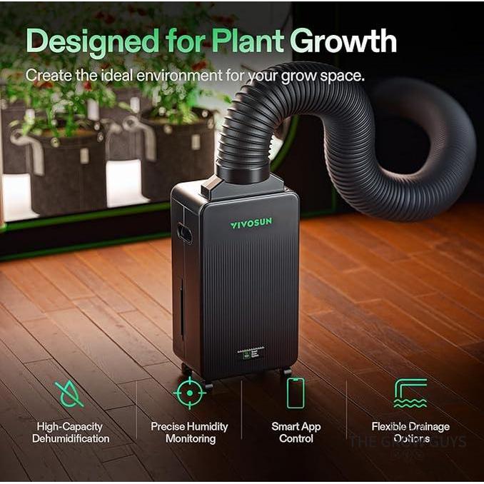 AeroDrain D12 smart dehumidifier by VIVOSUN - up to 12L/day moisture control