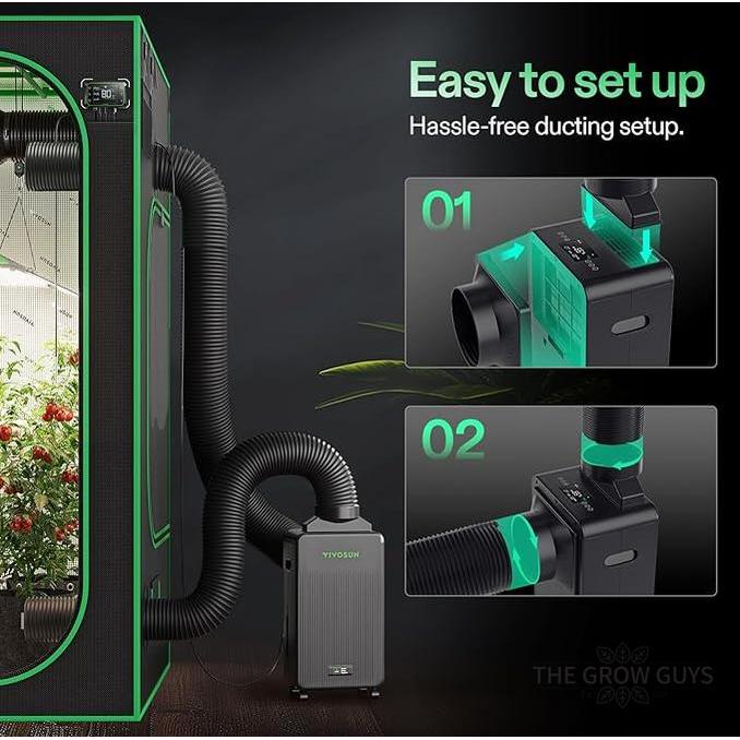 AeroDrain D12 smart dehumidifier by VIVOSUN - up to 12L/day moisture control