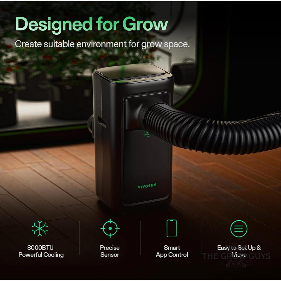 AeroLush C08 Smart Air Conditioner by VIVOSUN - 8000BTU 4-in-1 grow room climate system