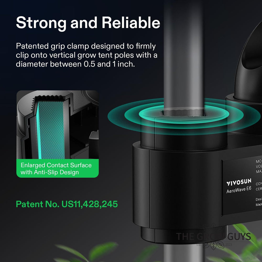 AeroWave E Series Clip Fan by Vivosun — EC Motor, Oscillating, App-Controlled