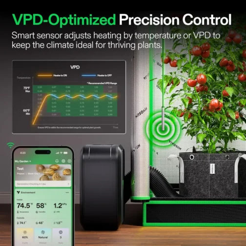 AeroFlux Smart Grow Tent Heater by VIVOSUN - 700W smart grow tent heater