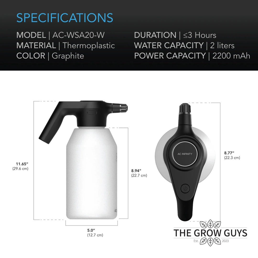 Automatic Water Sprayer by AC Infinity — 2L Electric Pump Sprayer