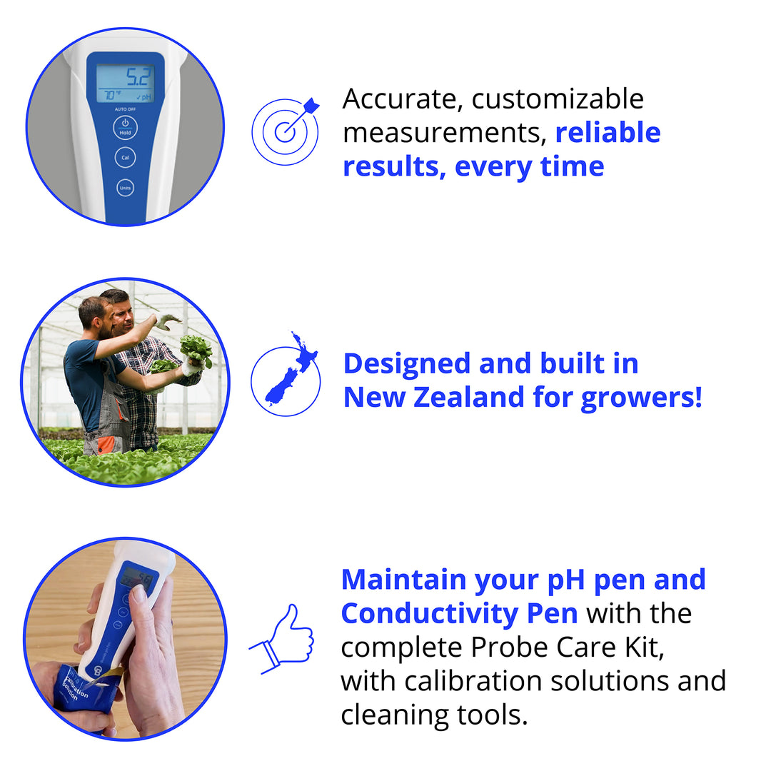 pH & Conductivity Starter Pack by Bluelab — Complete pH, EC & Temperature Testing Kit
