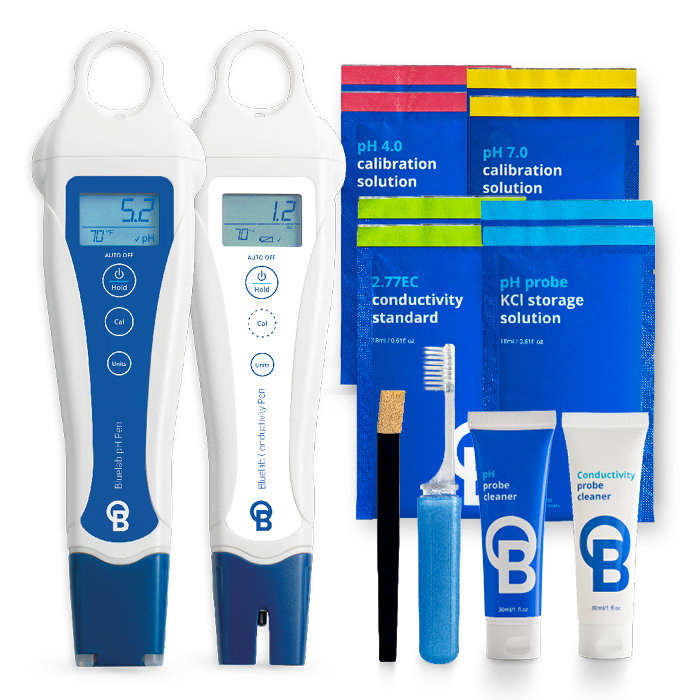 pH & Conductivity Starter Pack by Bluelab — Complete pH, EC & Temperature Testing Kit