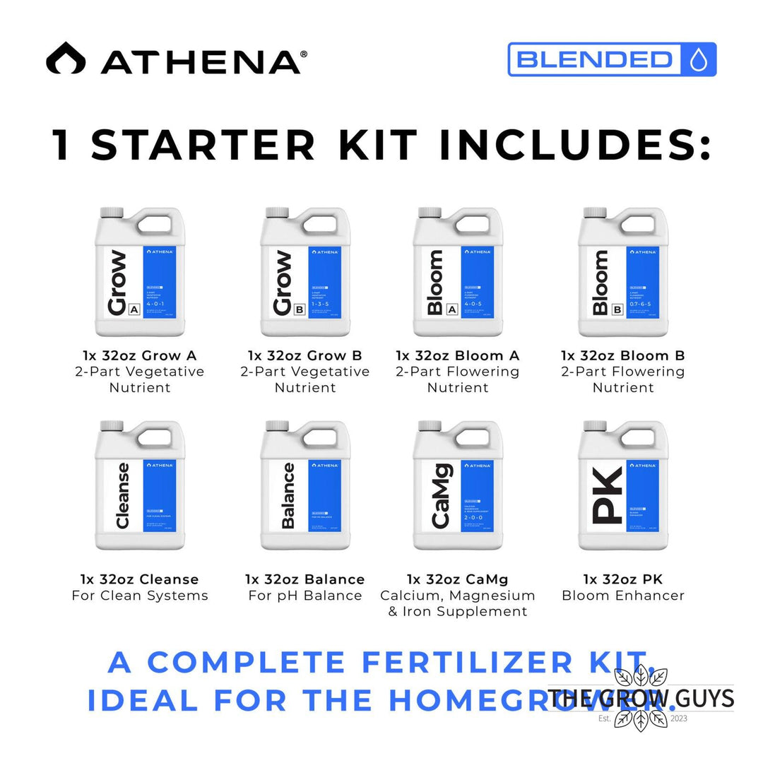 Blended Line Starter Kit by Athena — 8x 32oz Nutrients + Free Homegrower Handbook & $100 Course Voucher