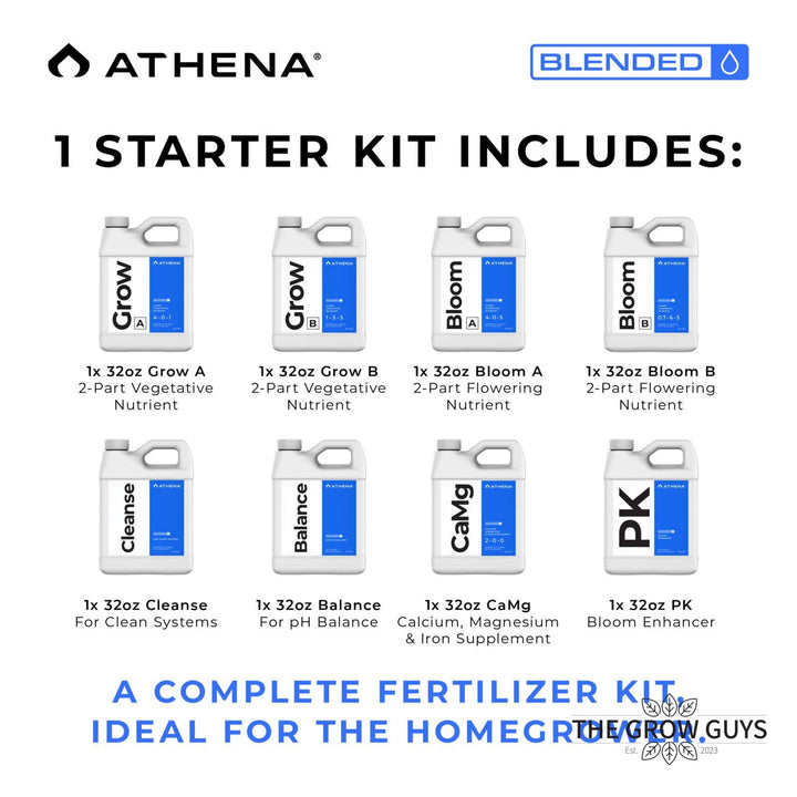 Blended Line Starter Kit by Athena — 8x 32oz Nutrients + Free Homegrower Handbook & $100 Course Voucher