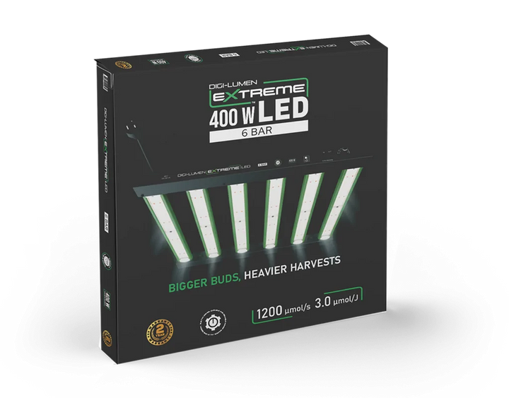 Extreme 400W LED Grow Light by Digi-Lumen — Compact 6-Bar Full Spectrum for 1m x 1m Tents
