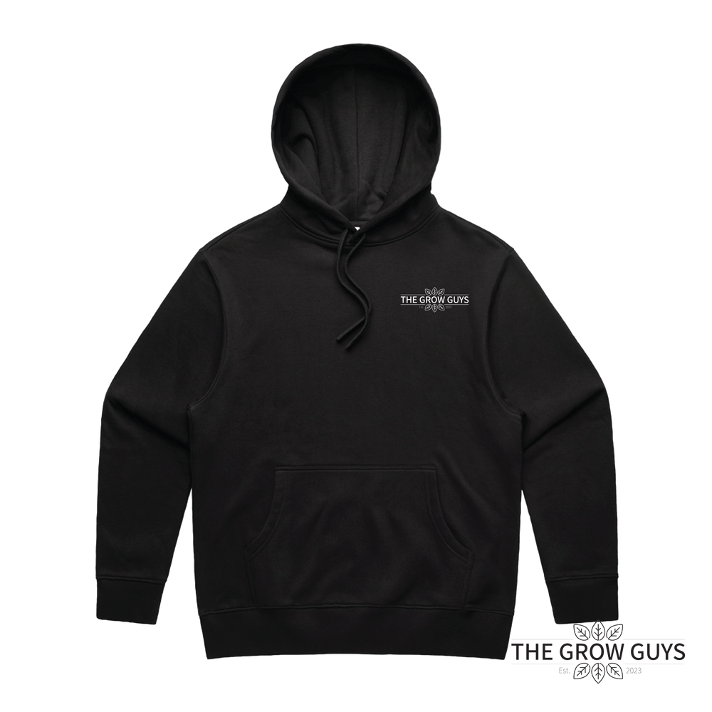 Built by Growers Heavy Hood by The Grow Guys — Premium 400 GSM Oversized Black Pullover Hoodie