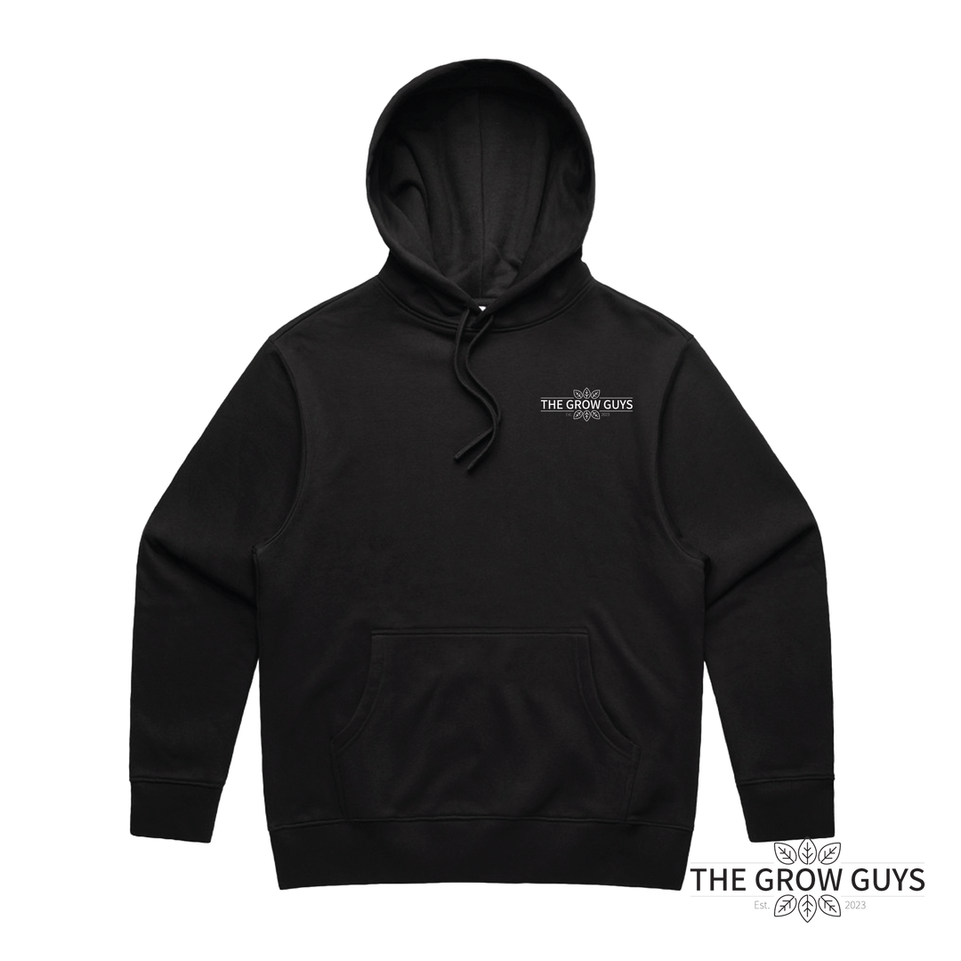 Built by Growers Heavy Hood by The Grow Guys — Premium 400 GSM Oversized Black Pullover Hoodie