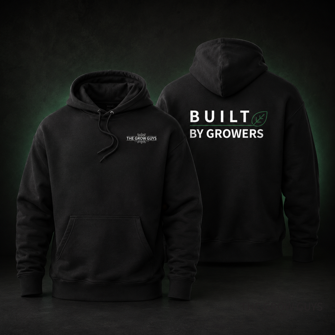 Built by Growers Heavy Hood by The Grow Guys — Premium 400 GSM Oversized Black Pullover Hoodie