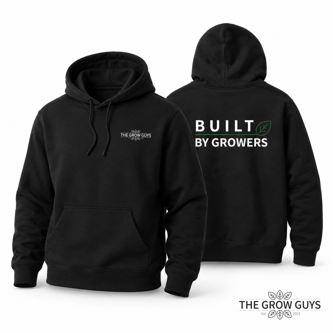 Built by Growers Heavy Hood by The Grow Guys — Premium 400 GSM Oversized Black Pullover Hoodie