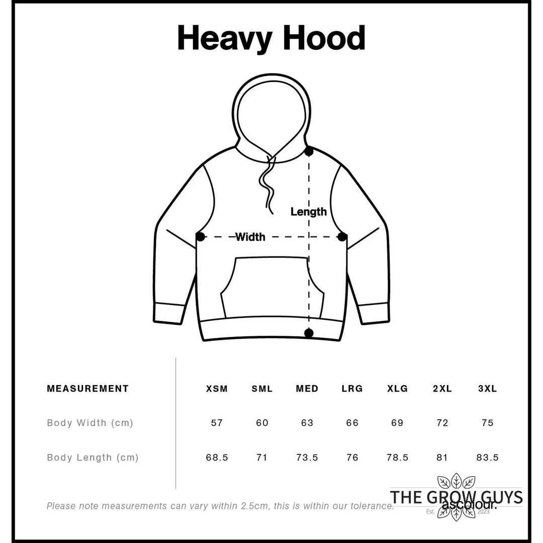 Built by Growers Heavy Hood by The Grow Guys — Premium 400 GSM Oversized Black Pullover Hoodie