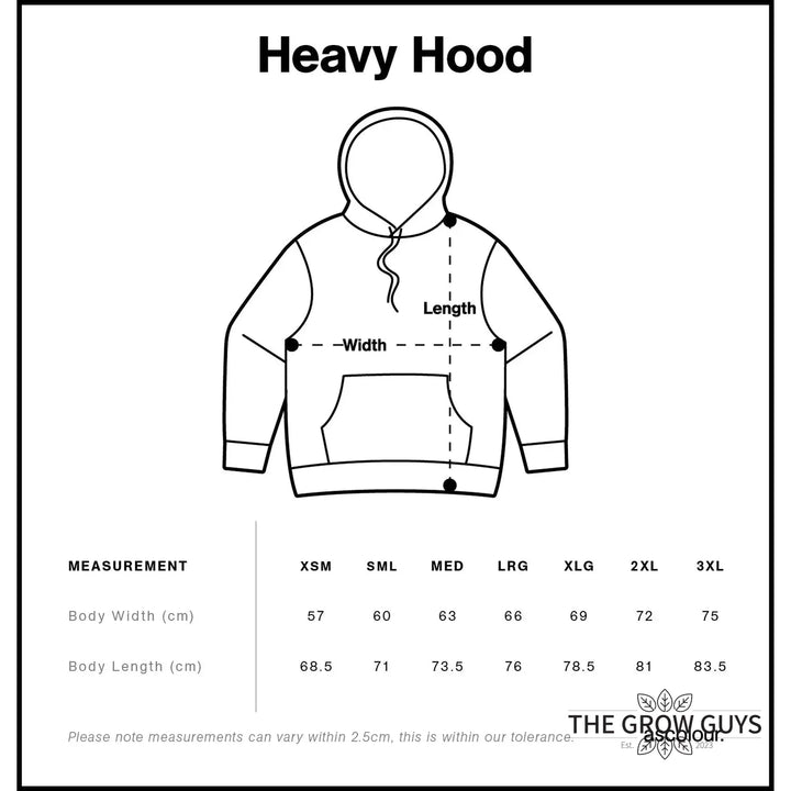 Built by Growers Heavy Hood by The Grow Guys — Premium 400 GSM Oversized Black Pullover Hoodie