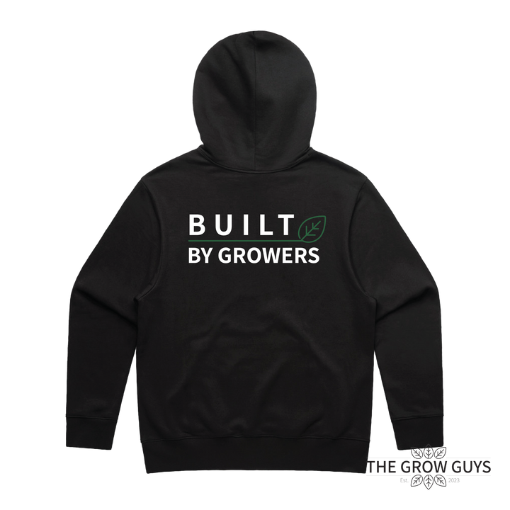 Built by Growers Heavy Hood by The Grow Guys — Premium 400 GSM Oversized Black Pullover Hoodie