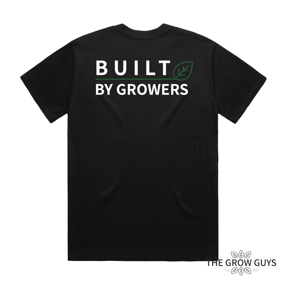 Built by Growers Heavy Tee by The Grow Guys — Premium 280 GSM Oversized Black Cotton T-Shirt