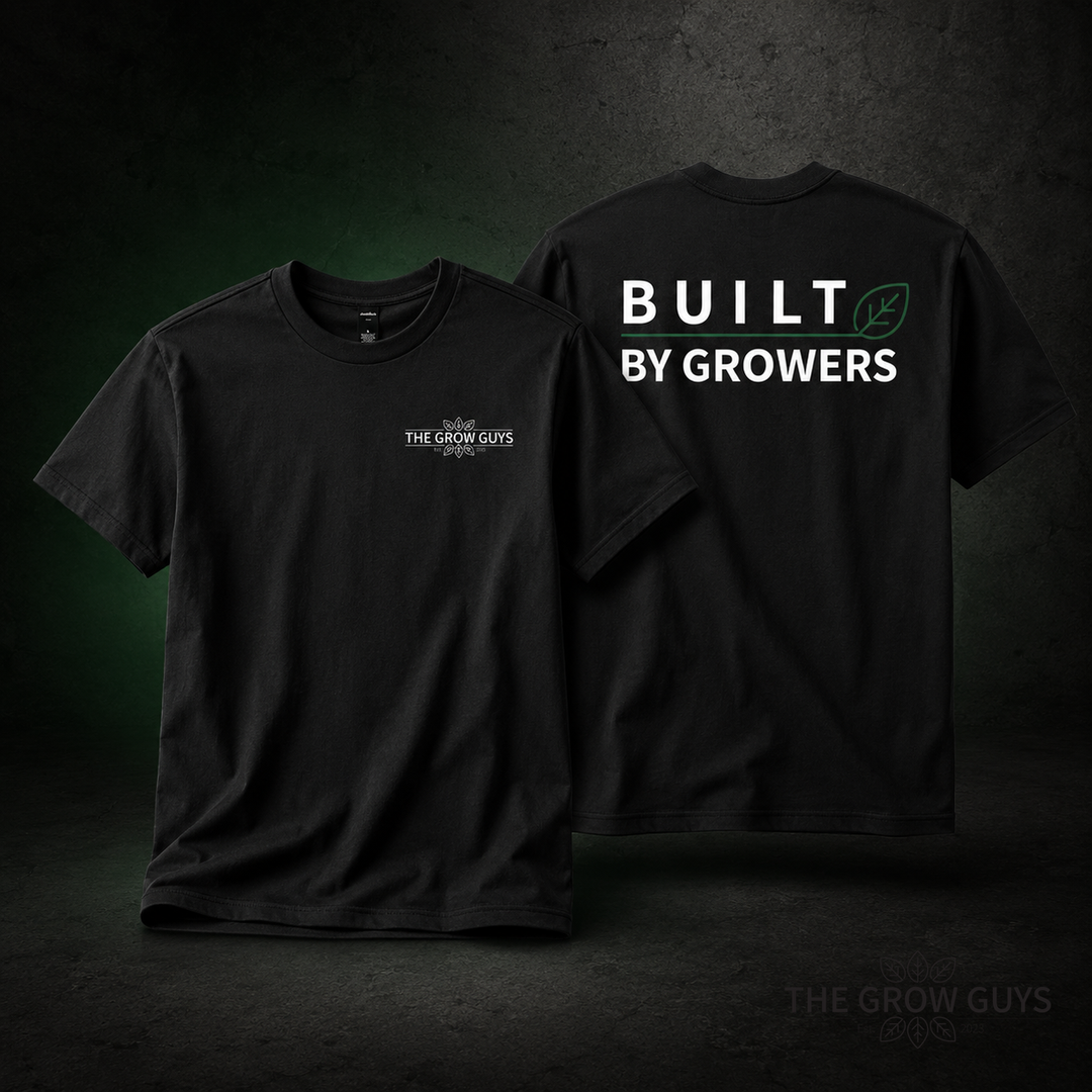 Built by Growers Heavy Tee by The Grow Guys — Premium 280 GSM Oversized Black Cotton T-Shirt