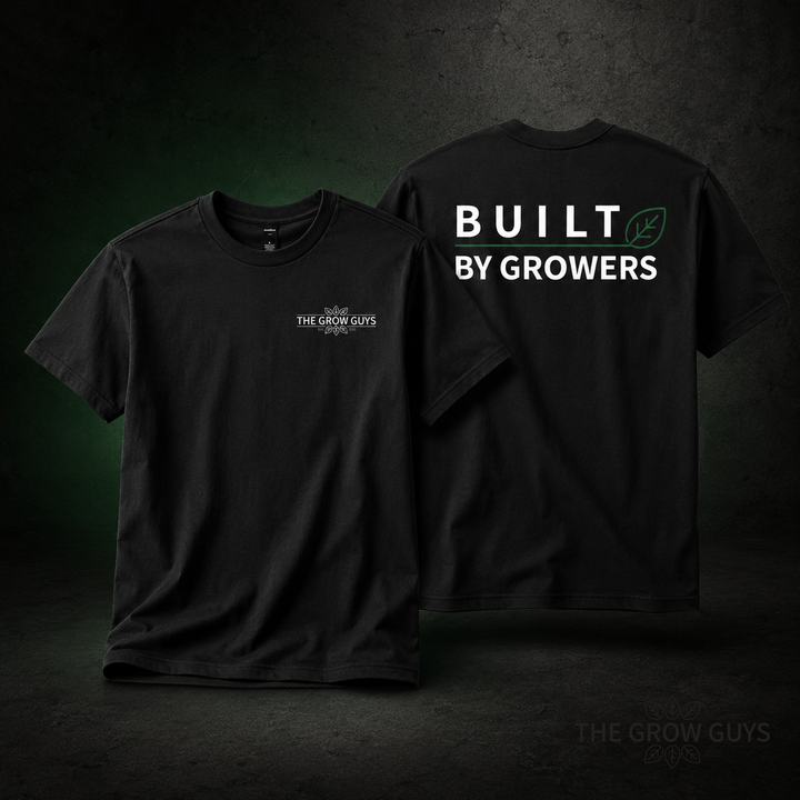 Built by Growers Heavy Tee by The Grow Guys — Premium 280 GSM Oversized Black Cotton T-Shirt