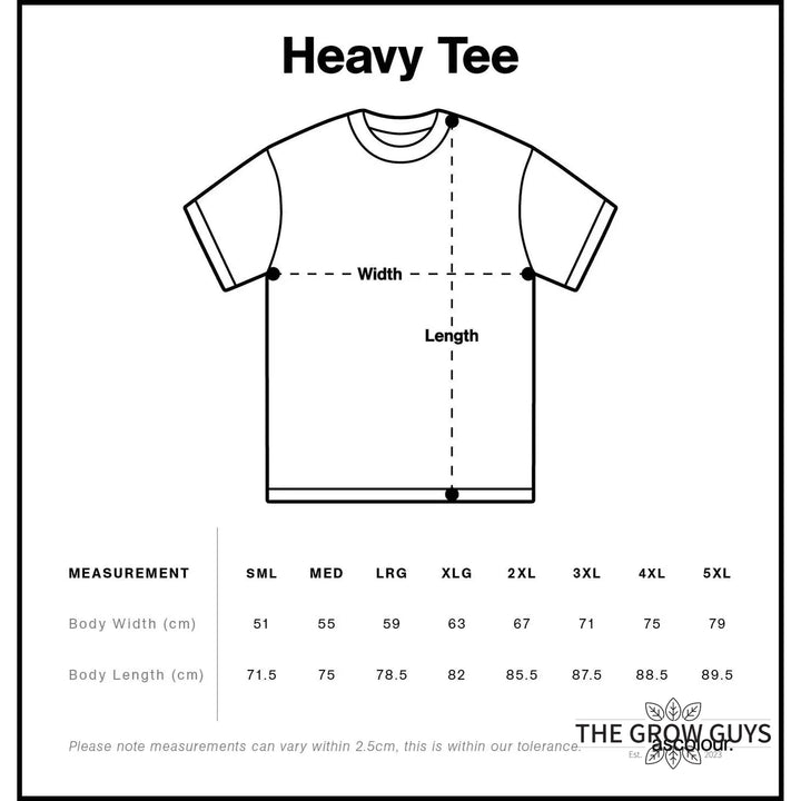 Built by Growers Heavy Tee by The Grow Guys — Premium 280 GSM Oversized Black Cotton T-Shirt