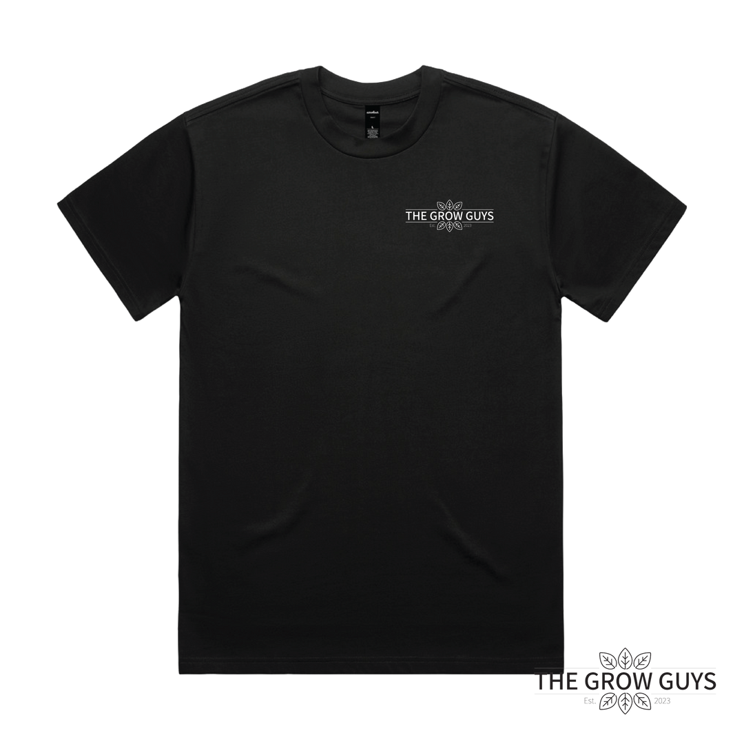 Built by Growers Heavy Tee by The Grow Guys — Premium 280 GSM Oversized Black Cotton T-Shirt