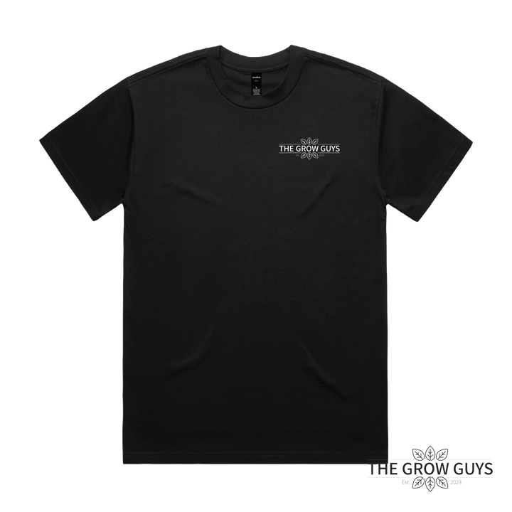 Built by Growers Heavy Tee by The Grow Guys — Premium 280 GSM Oversized Black Cotton T-Shirt