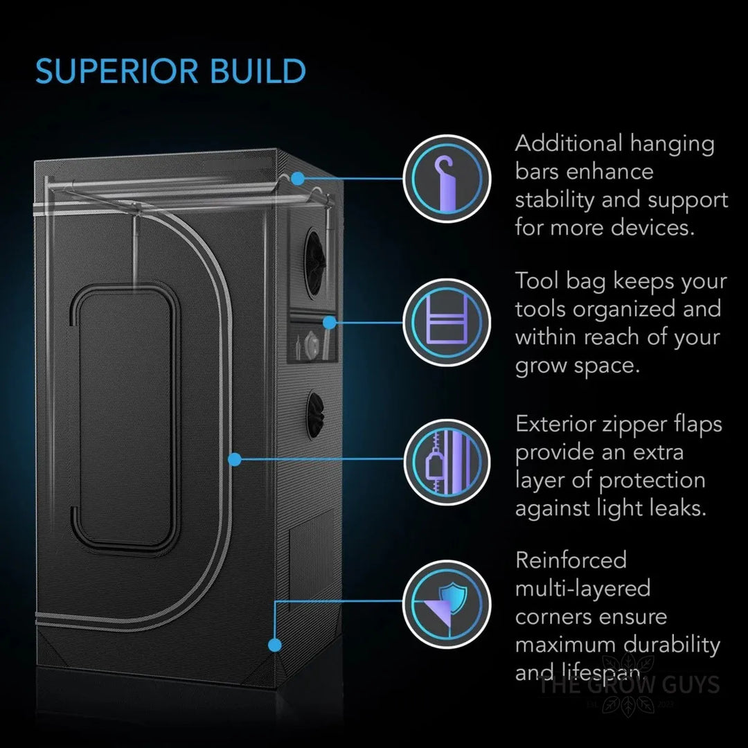 CLOUDLAB 642 by AC Infinity — 120×60×180cm 2000D Diamond Mylar Grow Tent