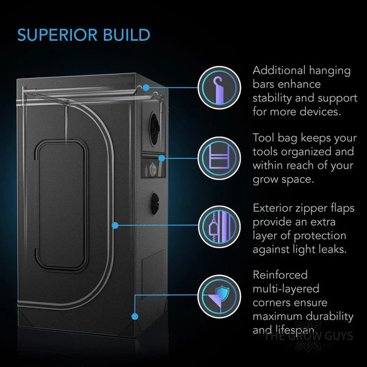 CLOUDLAB 642 by AC Infinity — 120×60×180cm 2000D Diamond Mylar Grow Tent