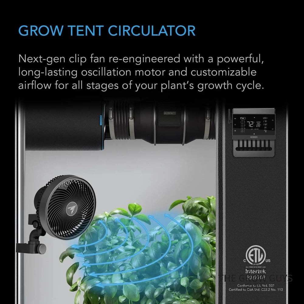 CLOUDRAY S Series Clip Fan by AC Infinity — 10-Speed EC Motor Fan with UIS App Control