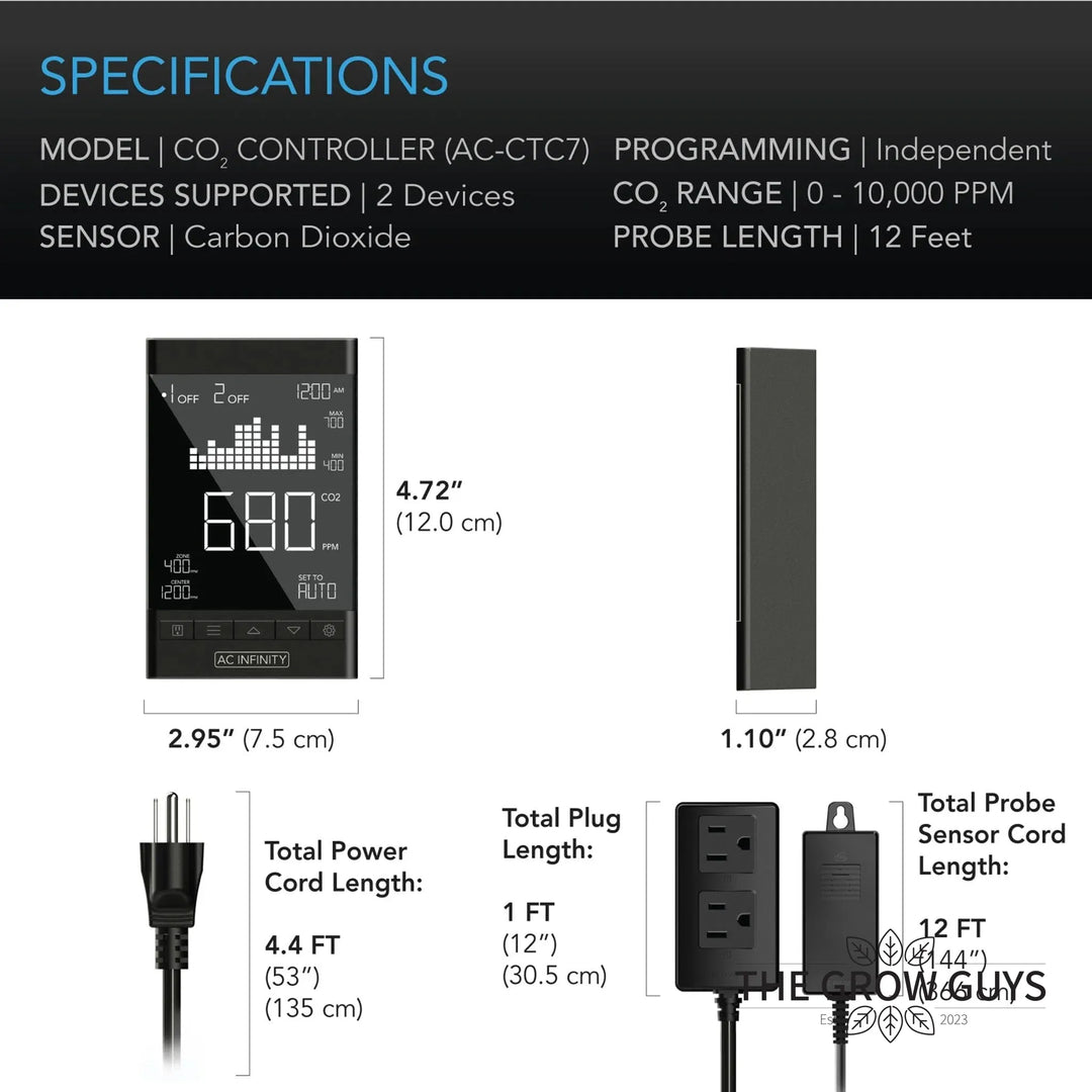 CO2 Controller by AC Infinity — Automated CO2 Monitor & Dosing Controller