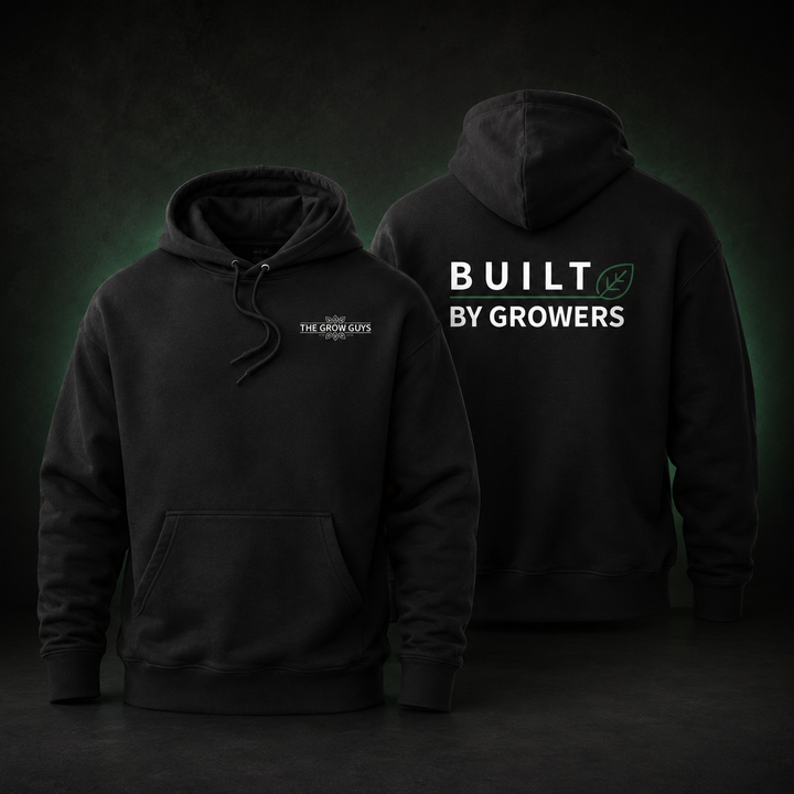 Built by Growers Heavy Hood by The Grow Guys — Premium 400 GSM Oversized Black Pullover Hoodie