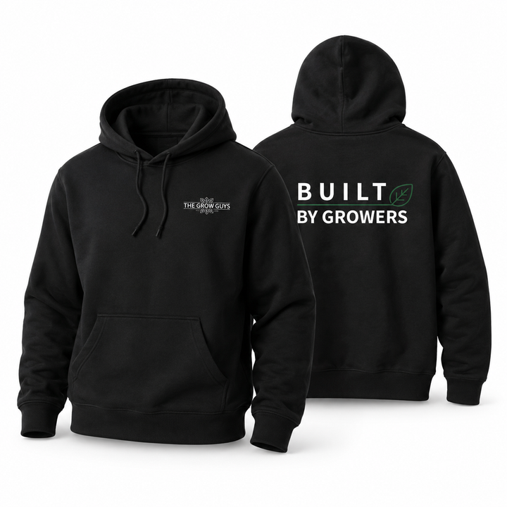 Built by Growers Heavy Hood by The Grow Guys — Premium 400 GSM Oversized Black Pullover Hoodie
