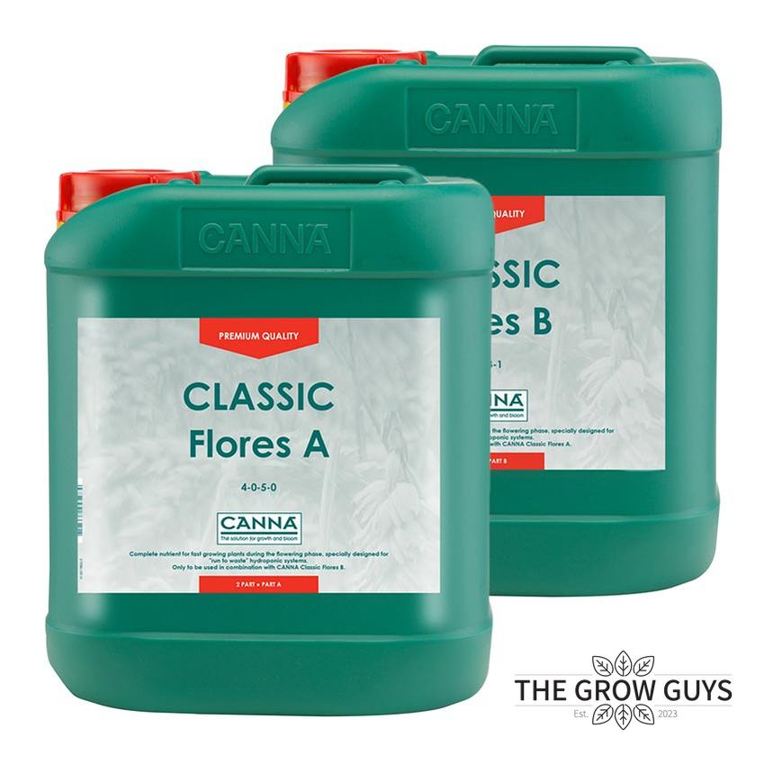 Classic Flores A&B Set by Canna — Inert Run-to-Waste Bloom Nutrient