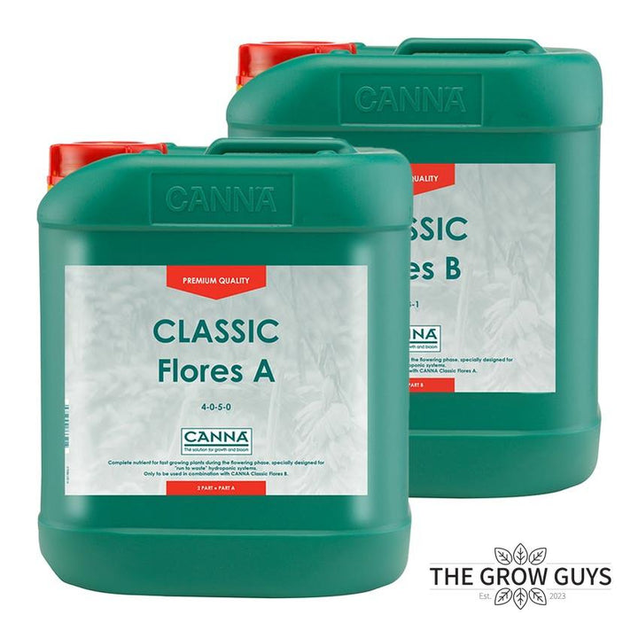 Classic Flores A&B Set by Canna — Inert Run-to-Waste Bloom Nutrient