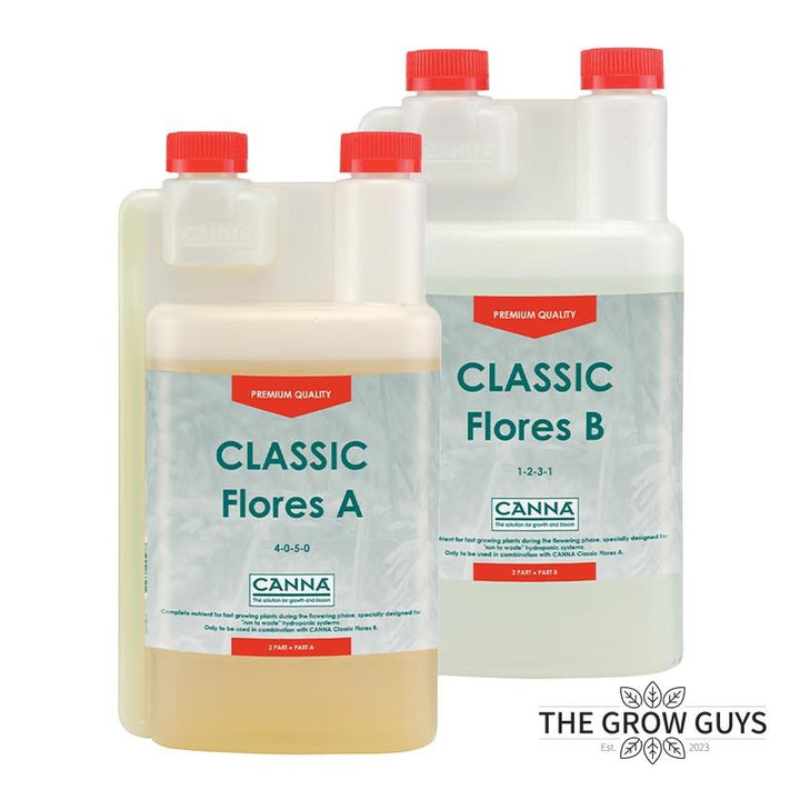 Classic Flores A&B Set by Canna — Inert Run-to-Waste Bloom Nutrient
